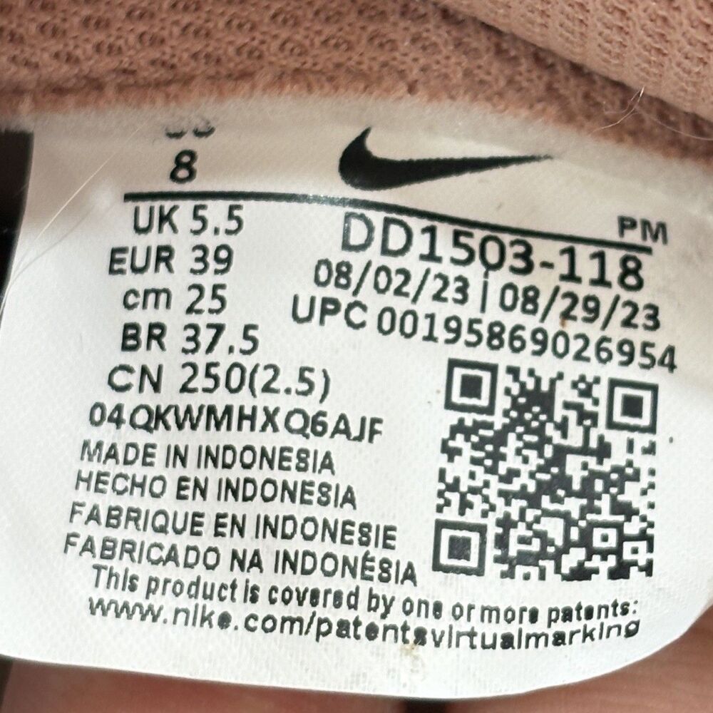 New with Box Nike Dunk Low Top Rose Whisper Womens 8 UK 5.5 Pink DD1503-118 - Picture 6 of 6